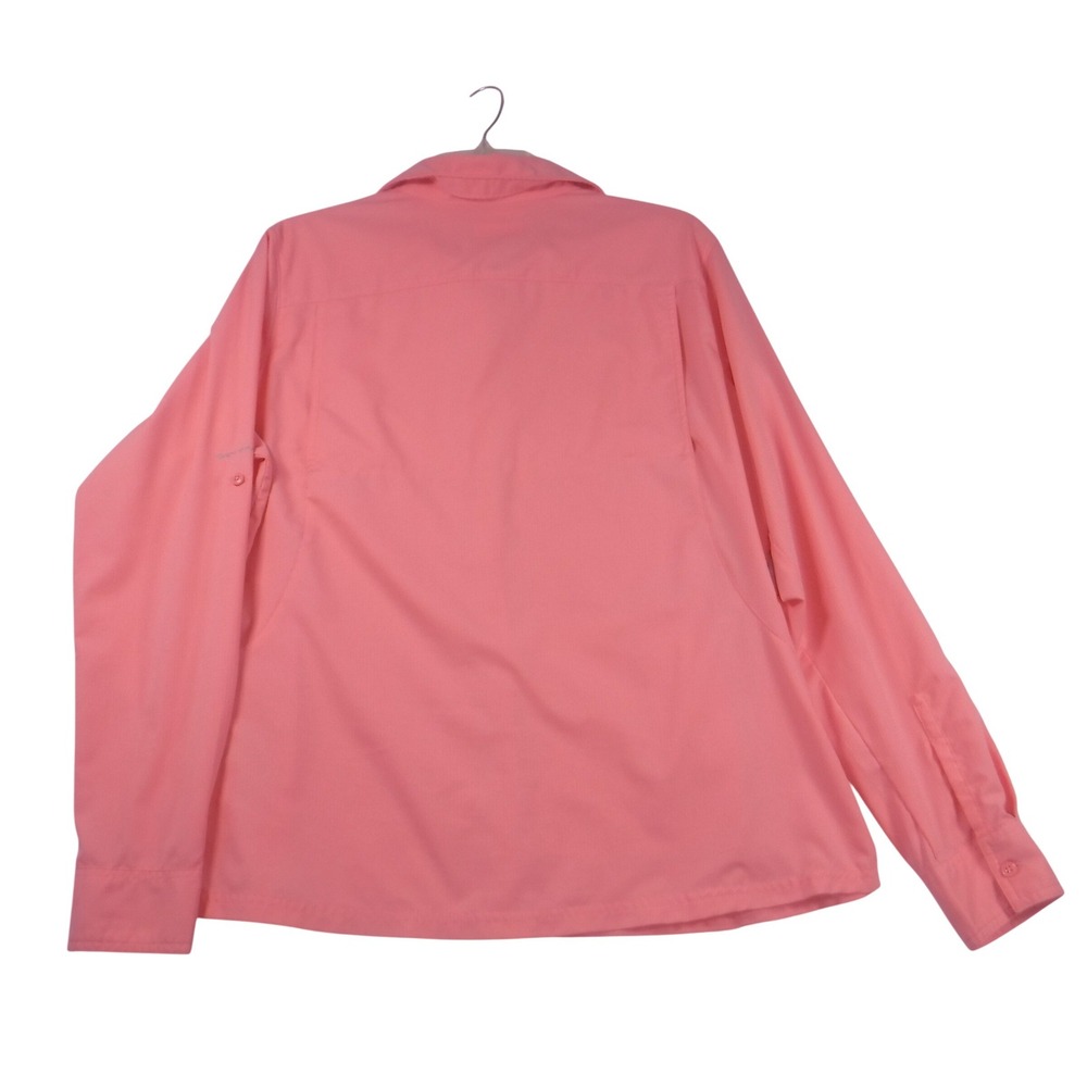 Columbia Omni-Shade Womens Large Coral Pink Long Sleeve Sun Protection Shirt L - Picture 2 of 12